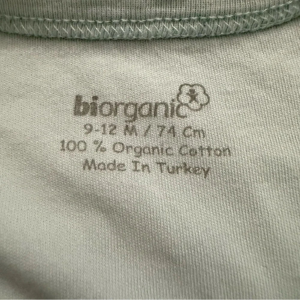 Biorganic Princess Ice Cream Footed Romper 9-12M 74cm Mint Ecru‎ Organic Cotton